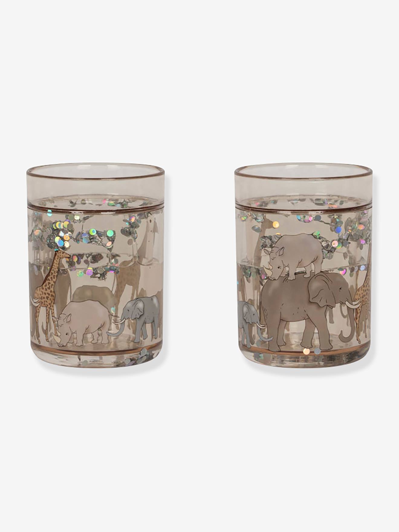 Glitterende beker KONGES SLOJD beige afbeelding