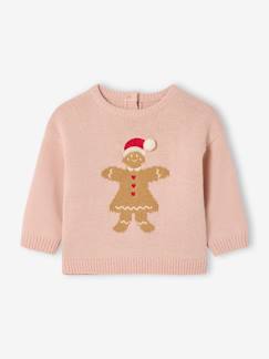 Baby-Kersttrui voor babymeisjes met koekjesmotief