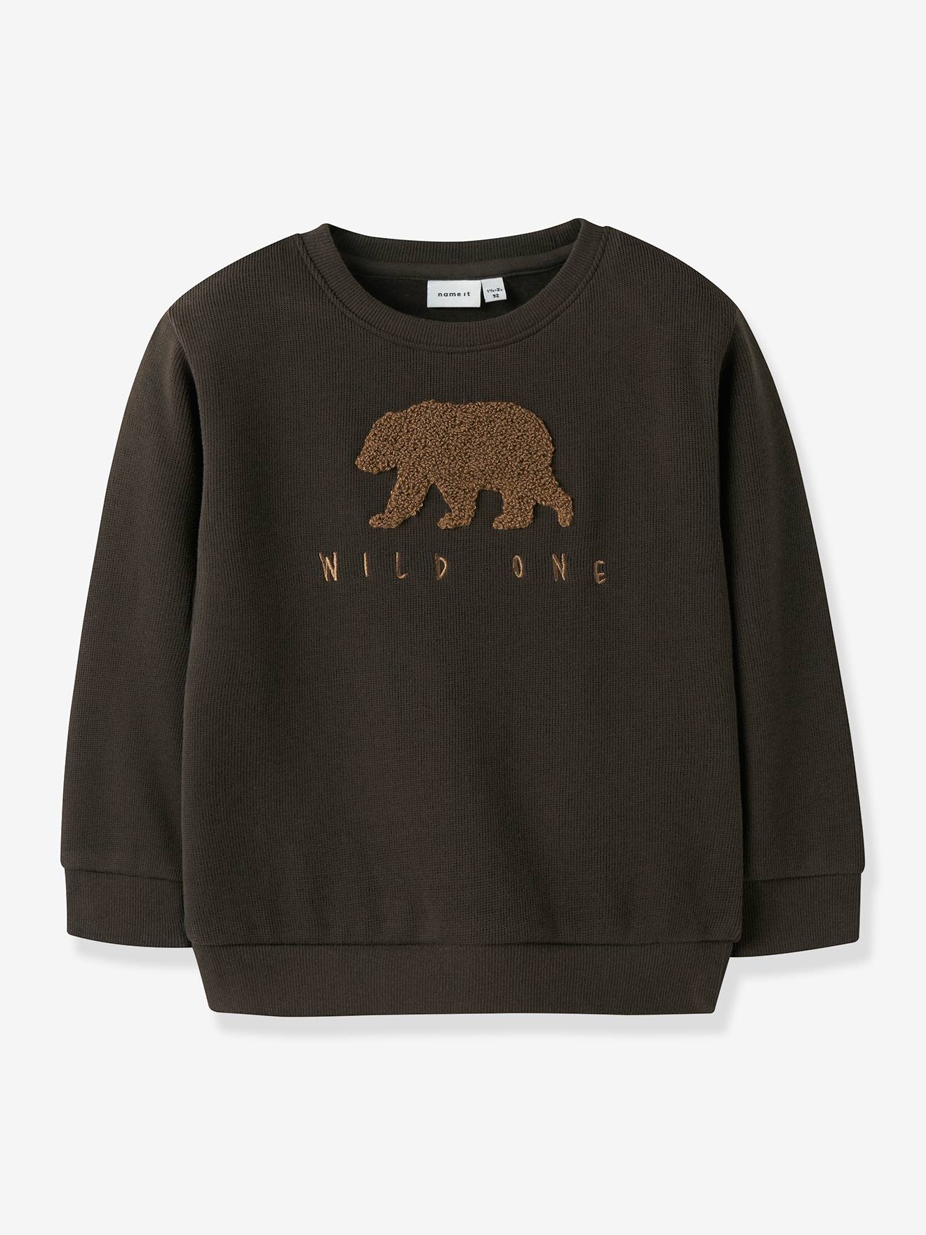 Name It Sweatshirt NMMOBEAR NREG SWEAT UNB met hoogwaardig 3d-borduurwerk