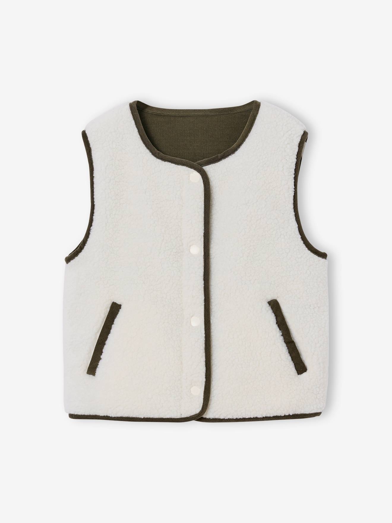 Omkeerbaar vestje kindercapsule familie ecru afbeelding