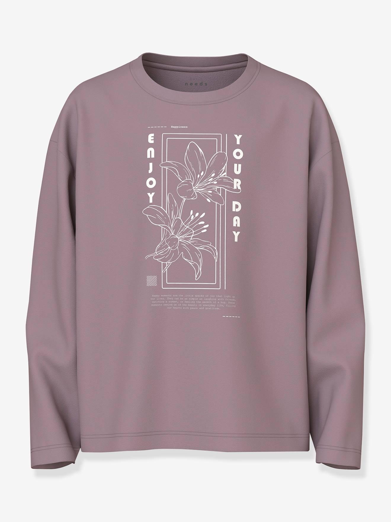 Biologisch katoen meisjes jurk licht zachtpaars afbeelding