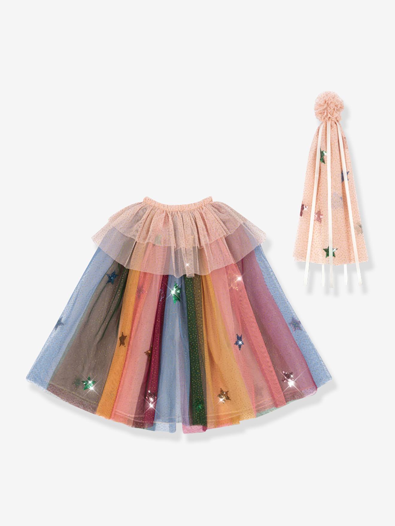 Regenboogkostuum met pailletten KONGES SLOJD zandbeige afbeelding