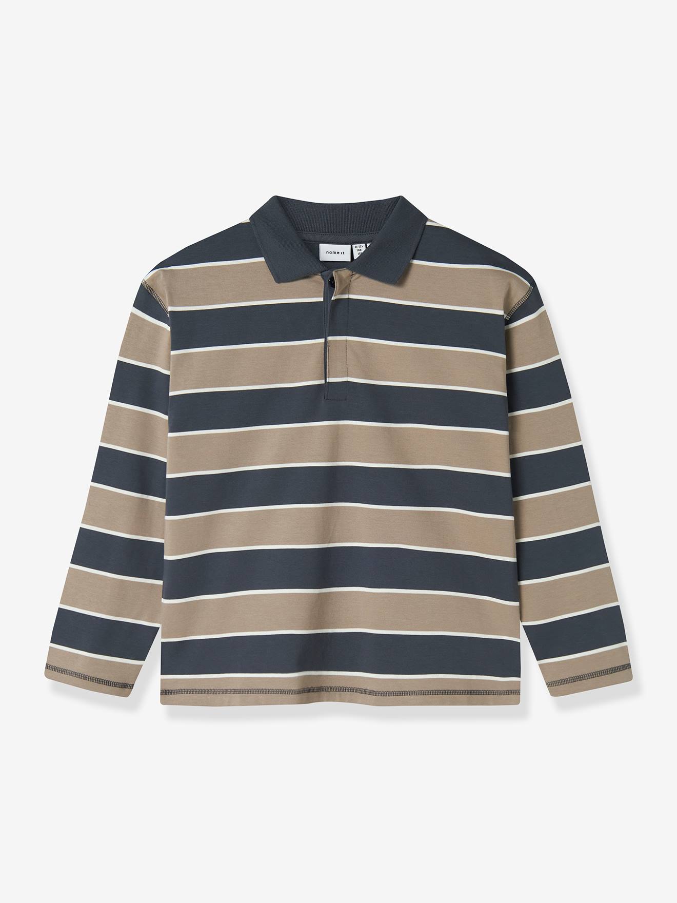 Body van biologisch katoen voor jongens hazelnoot afbeelding