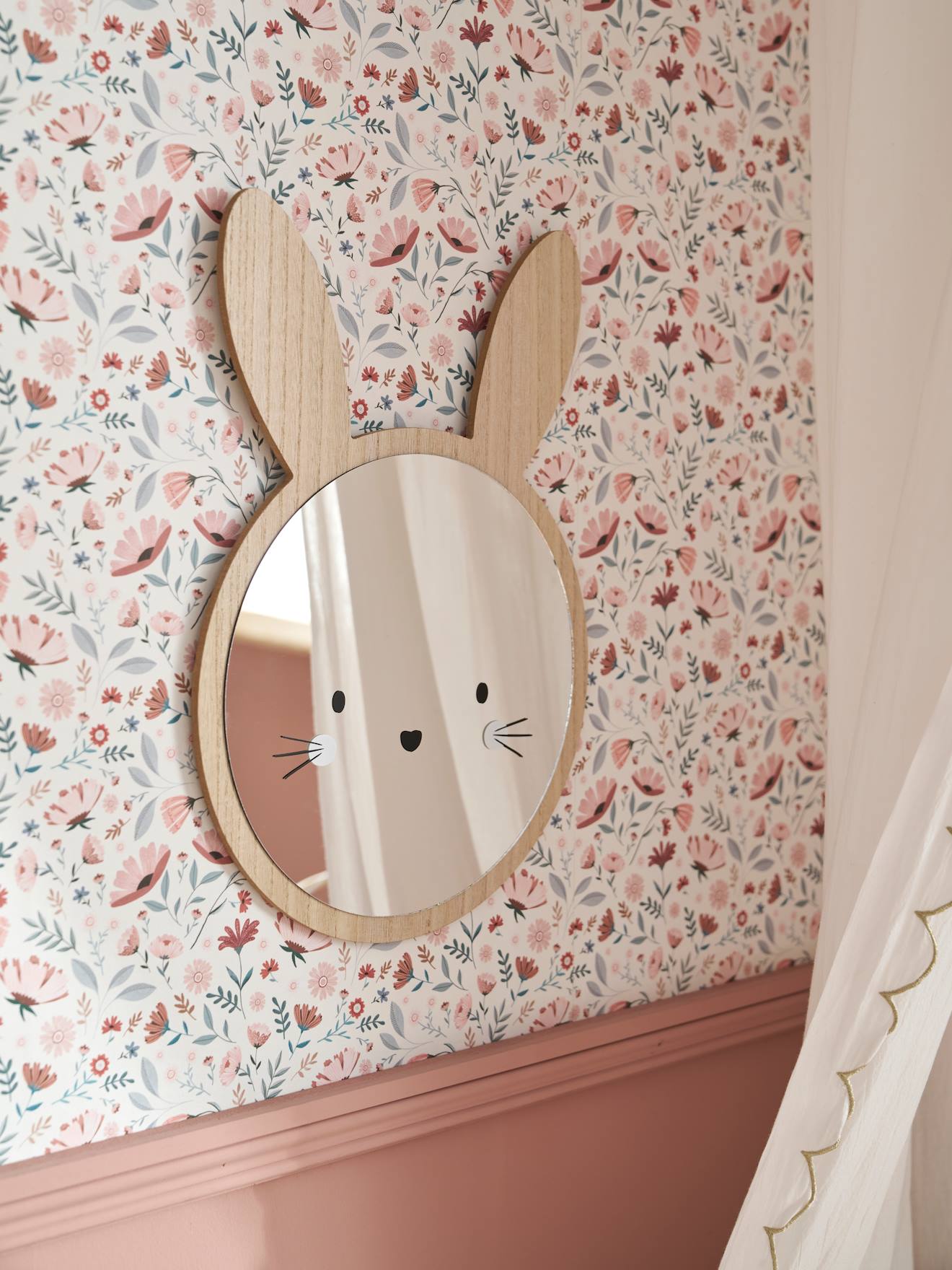 Spiegel konijn beige afbeelding