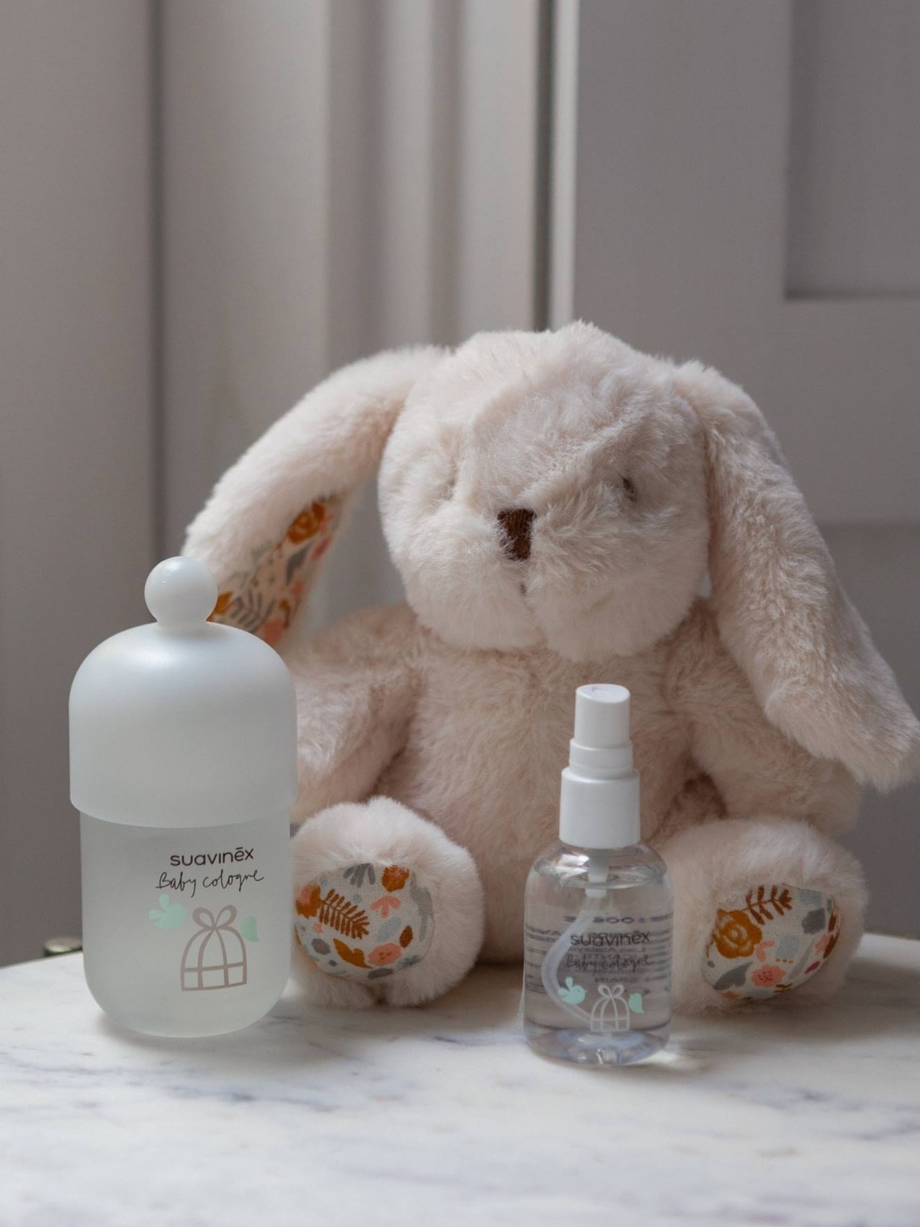 Set Baby eau de cologne Sense + konijn knuffel SUAVINEX wit afbeelding