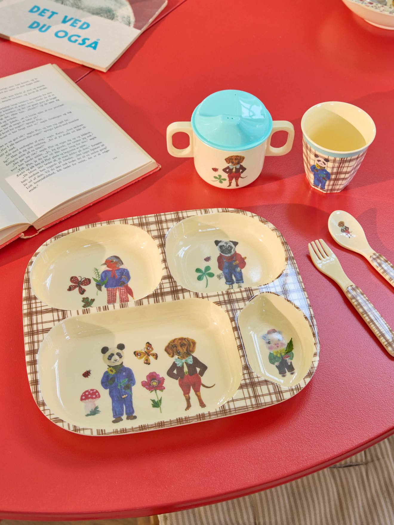 Babyset NATHALIE LÉTÉ kind 4-delig RICE maaltijdkoffer cadeau bruin