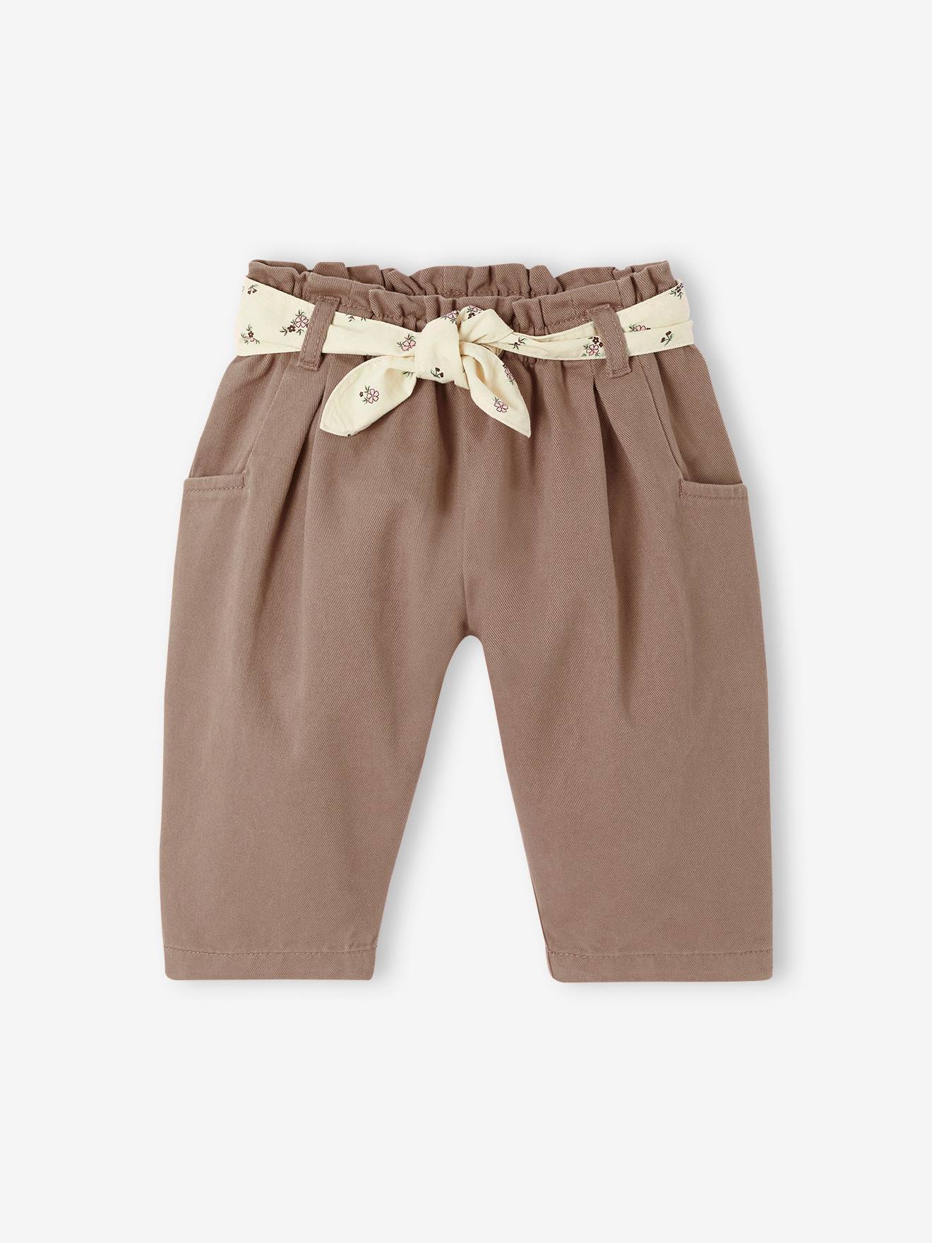Broek baby meisjes elastische taille roest afbeelding
