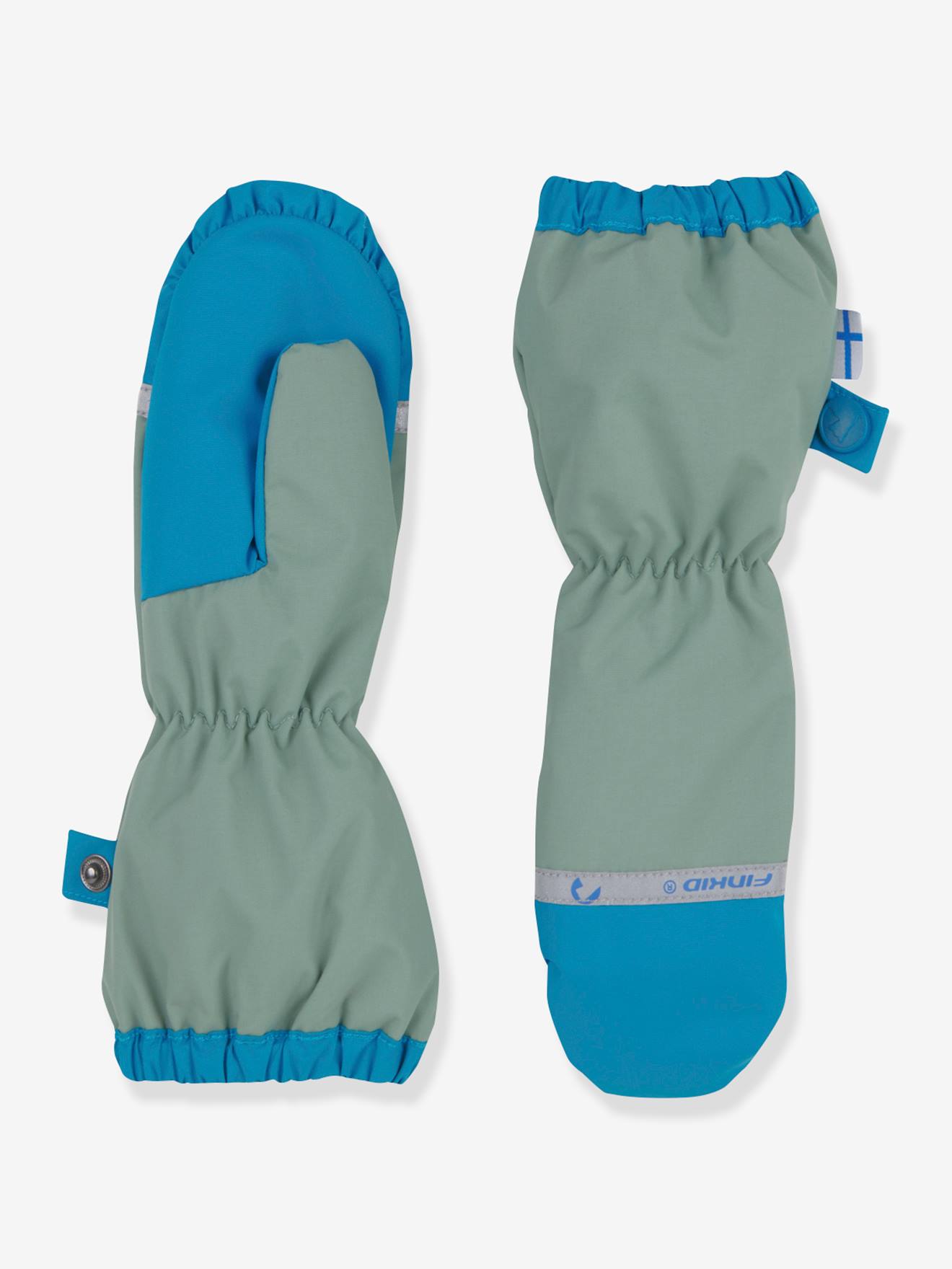 Waterdichte buitenwanten voor kinderen PAKKANEN FINKID blauwgroen