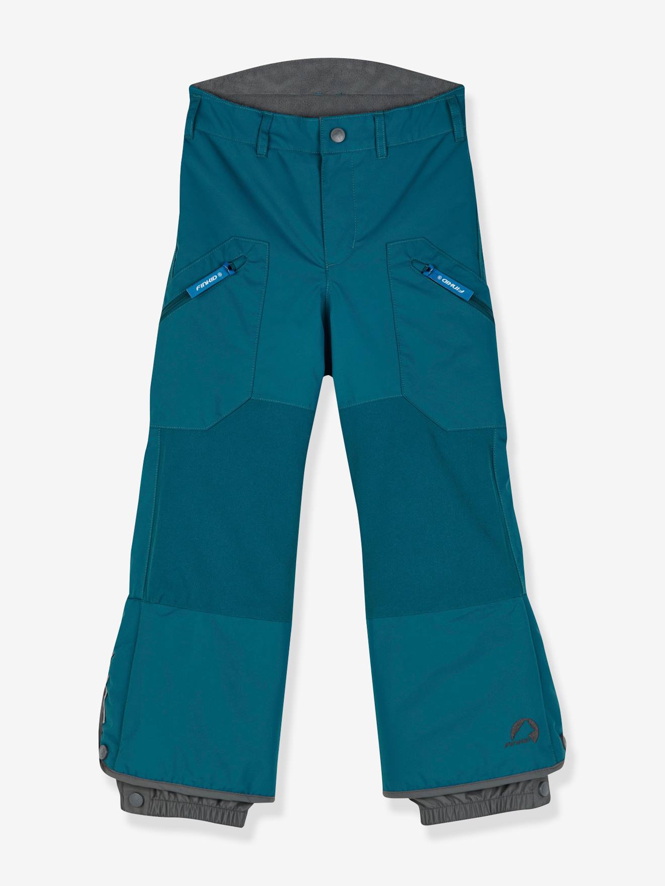 Gevoerde ski broek voor kinderen TOBI SNOW FINKID petrolblauw
