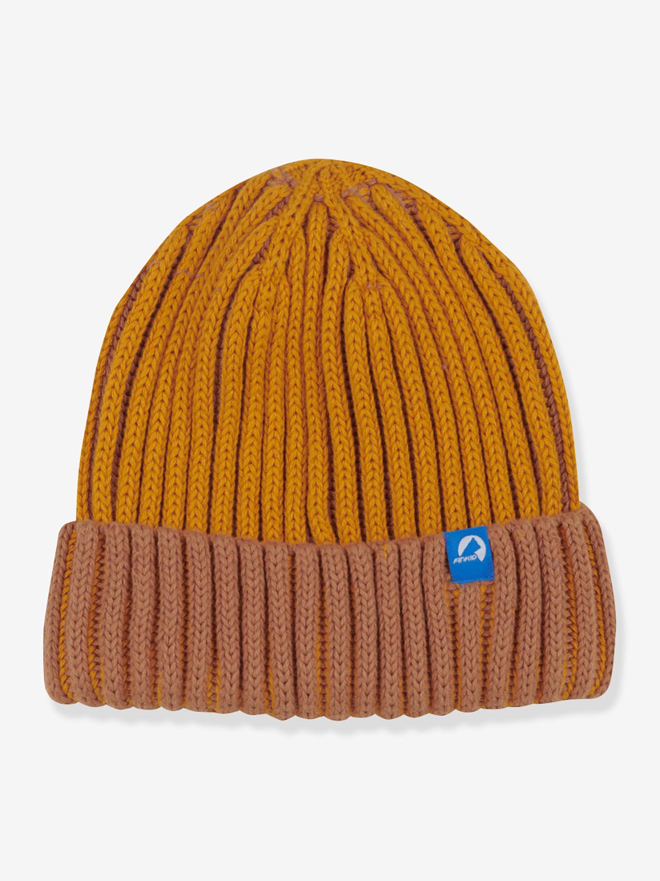 Muts van gebreide stof voor kinderen PIPPALOT finkid geel