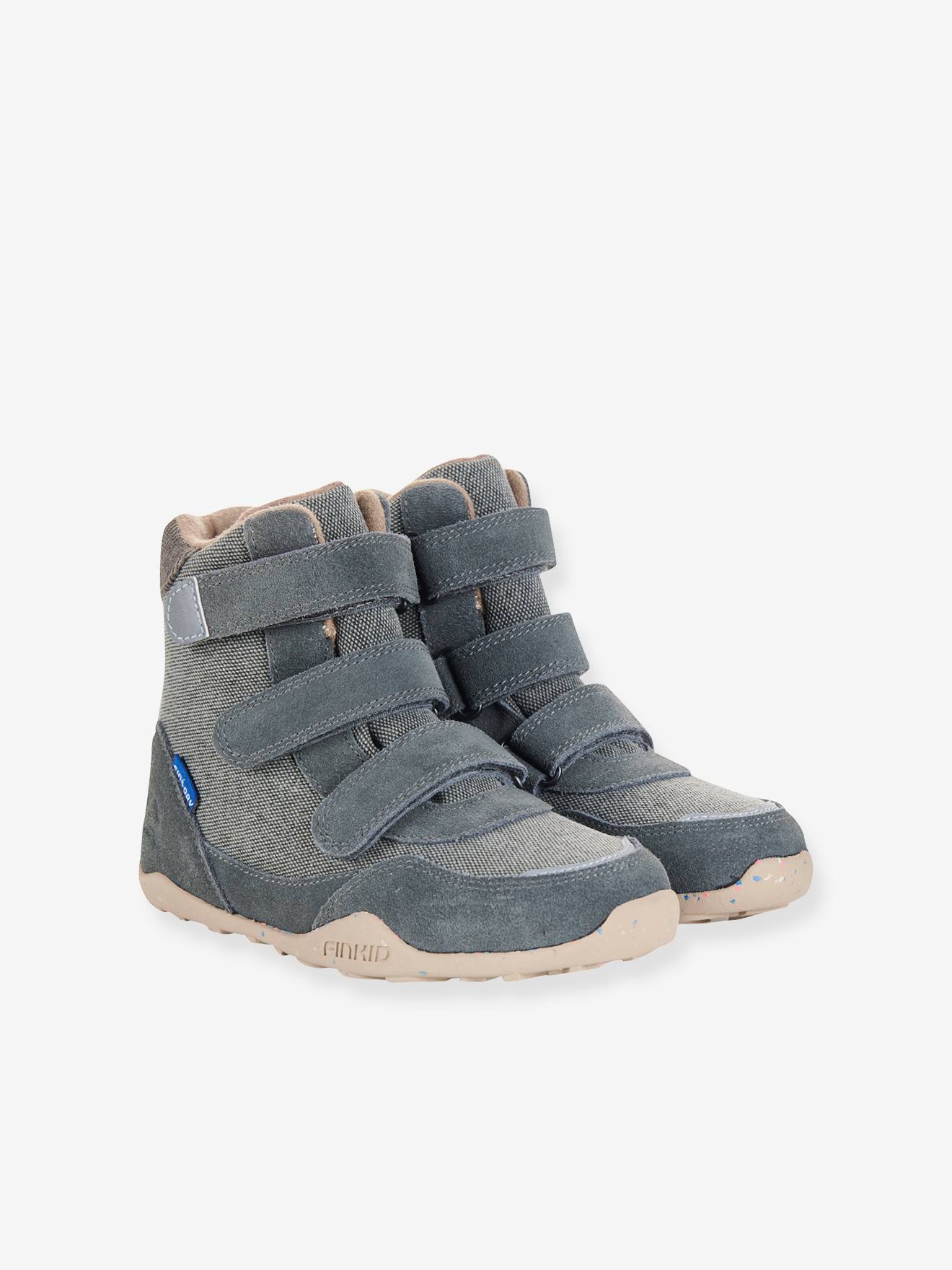 Barefoot winterschoenen voor kinderen ILVES FINKID met klittenband saliegroen