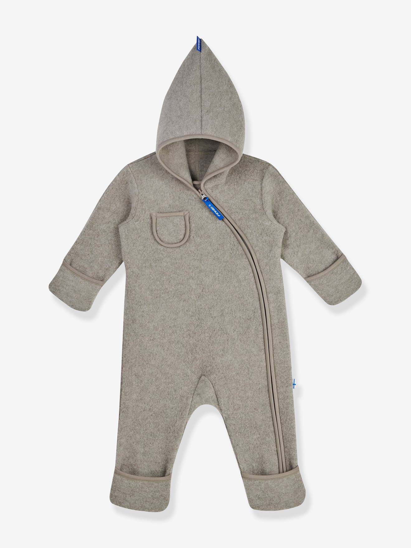 Babypakje van PUKU WOOL fleecewol finkid, kaboutermuts kameel