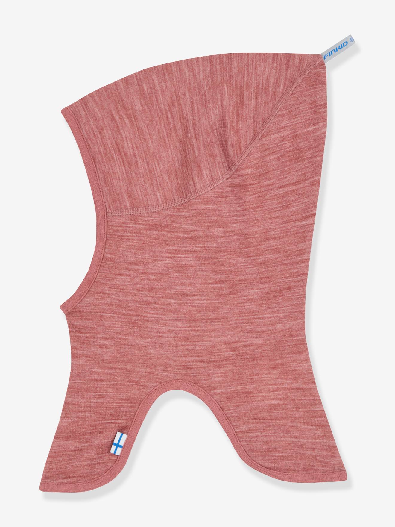 Dubbelzijdige bivakmuts voor kinderen LUOLA SOFT finkid met wol rozenhout