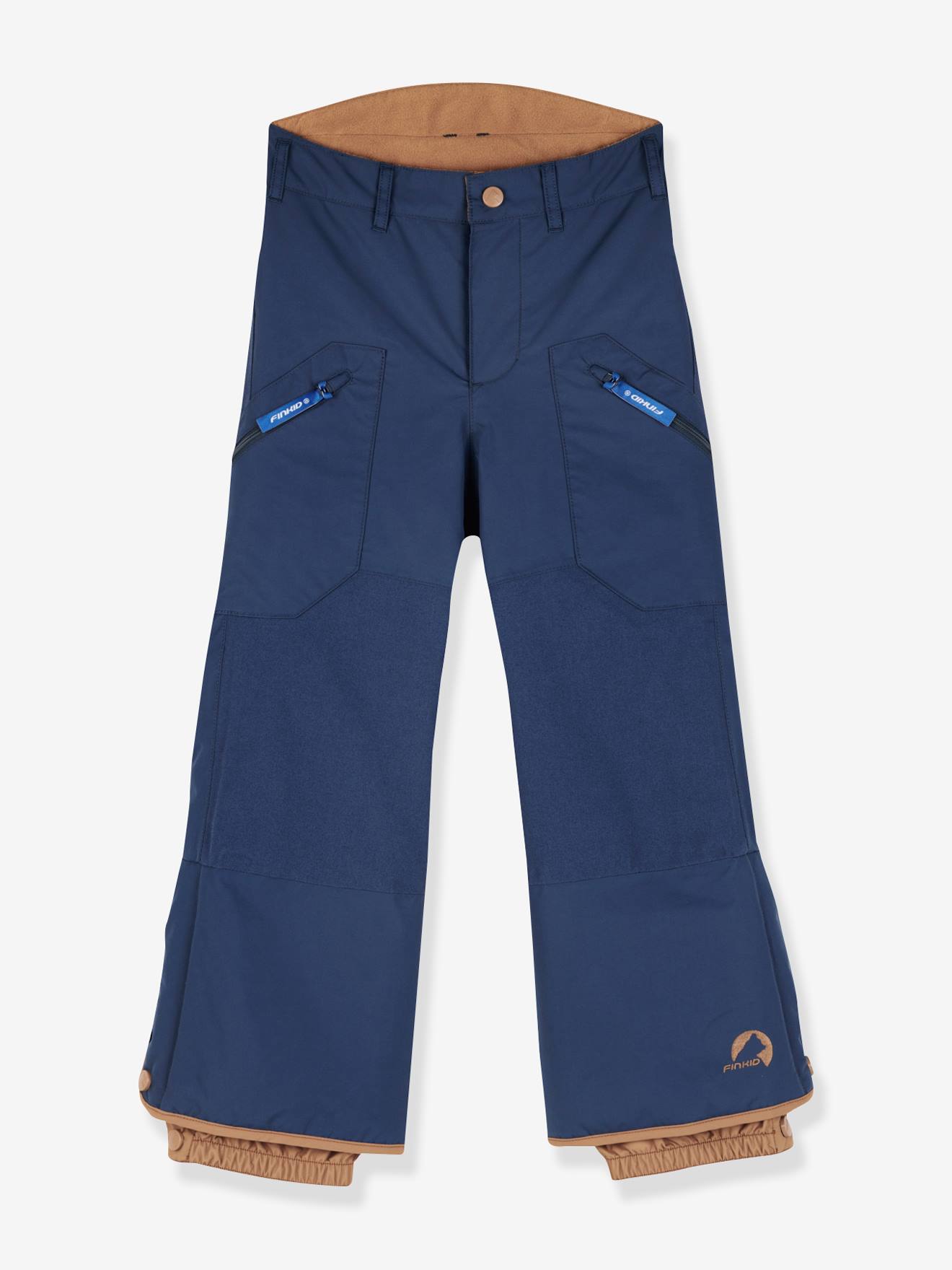 Gevoerde ski broek voor kinderen TOBI SNOW FINKID jeansblauw
