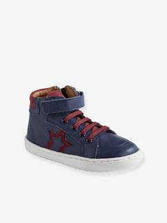 Schoenen-Hoge leren sneakers jongensbaby