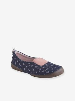 Schoenen-Elastische leren meisjessloffen met print