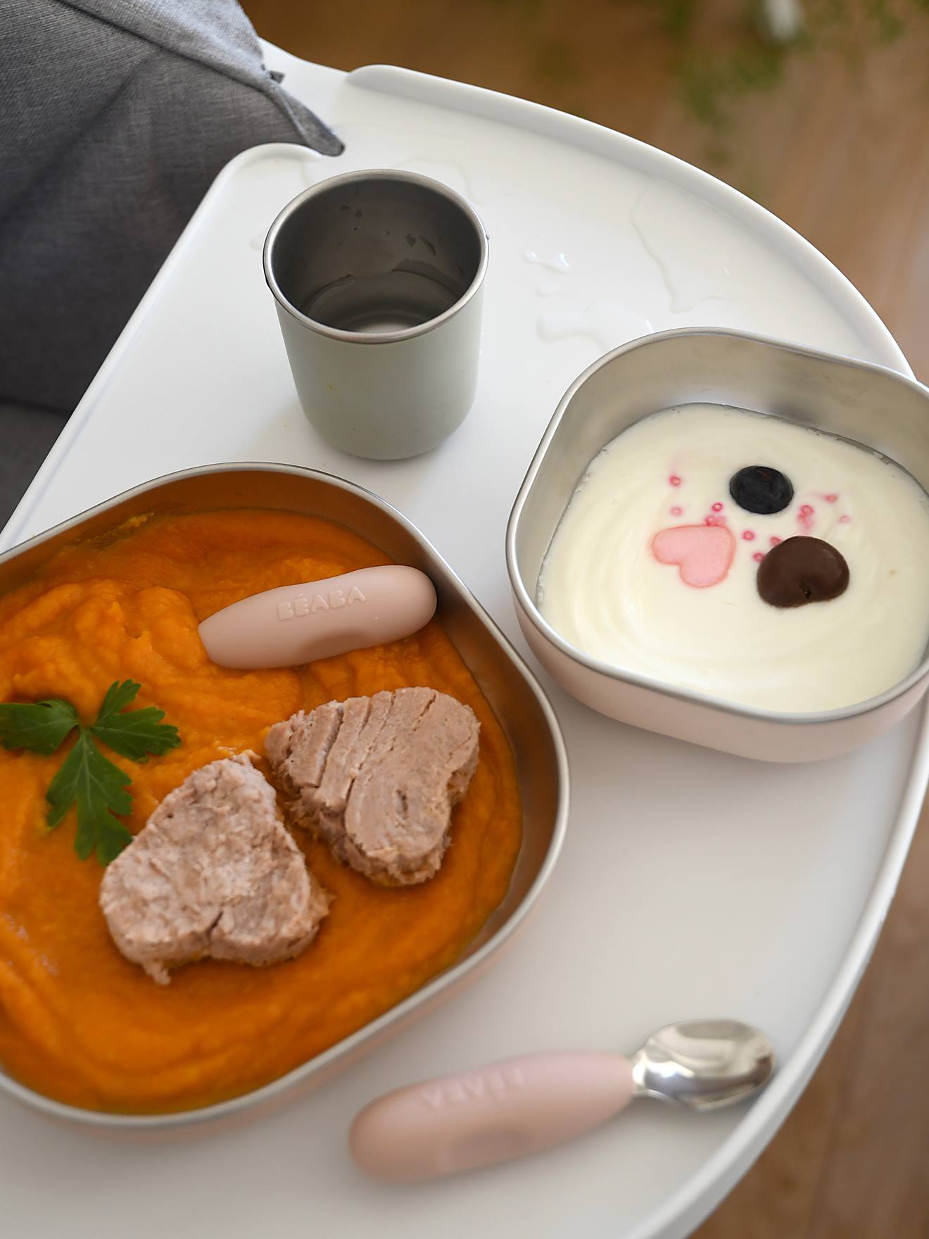 3-delige lunchbox van roestvrij staal BEABA rozen