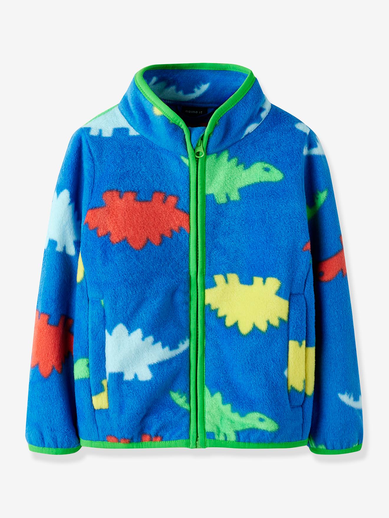 Fleece jas met all-over print voor jongens NAME IT felblauw