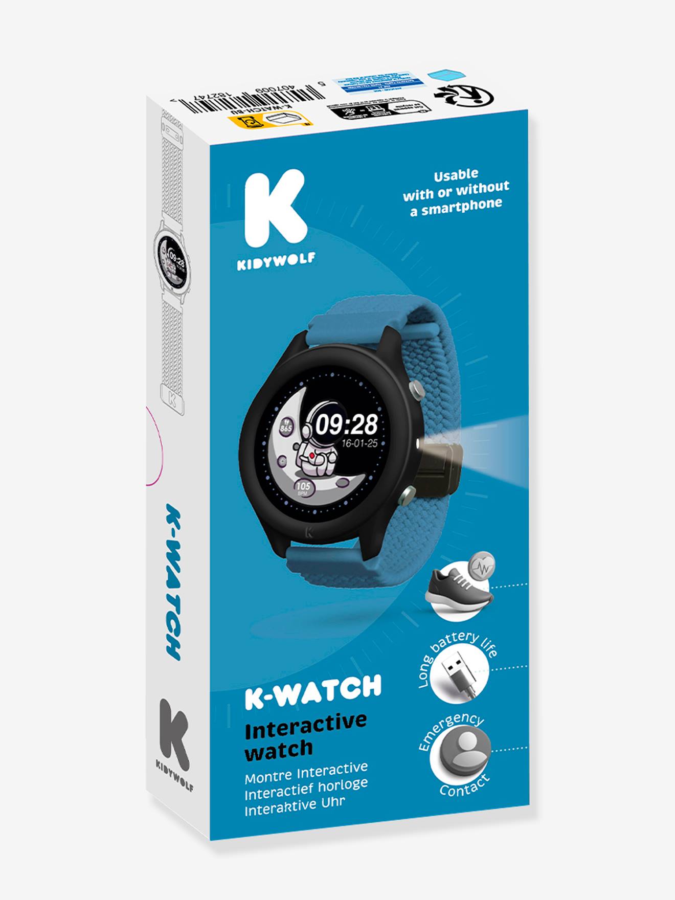 Kidy watch KIDYWOLF zwart