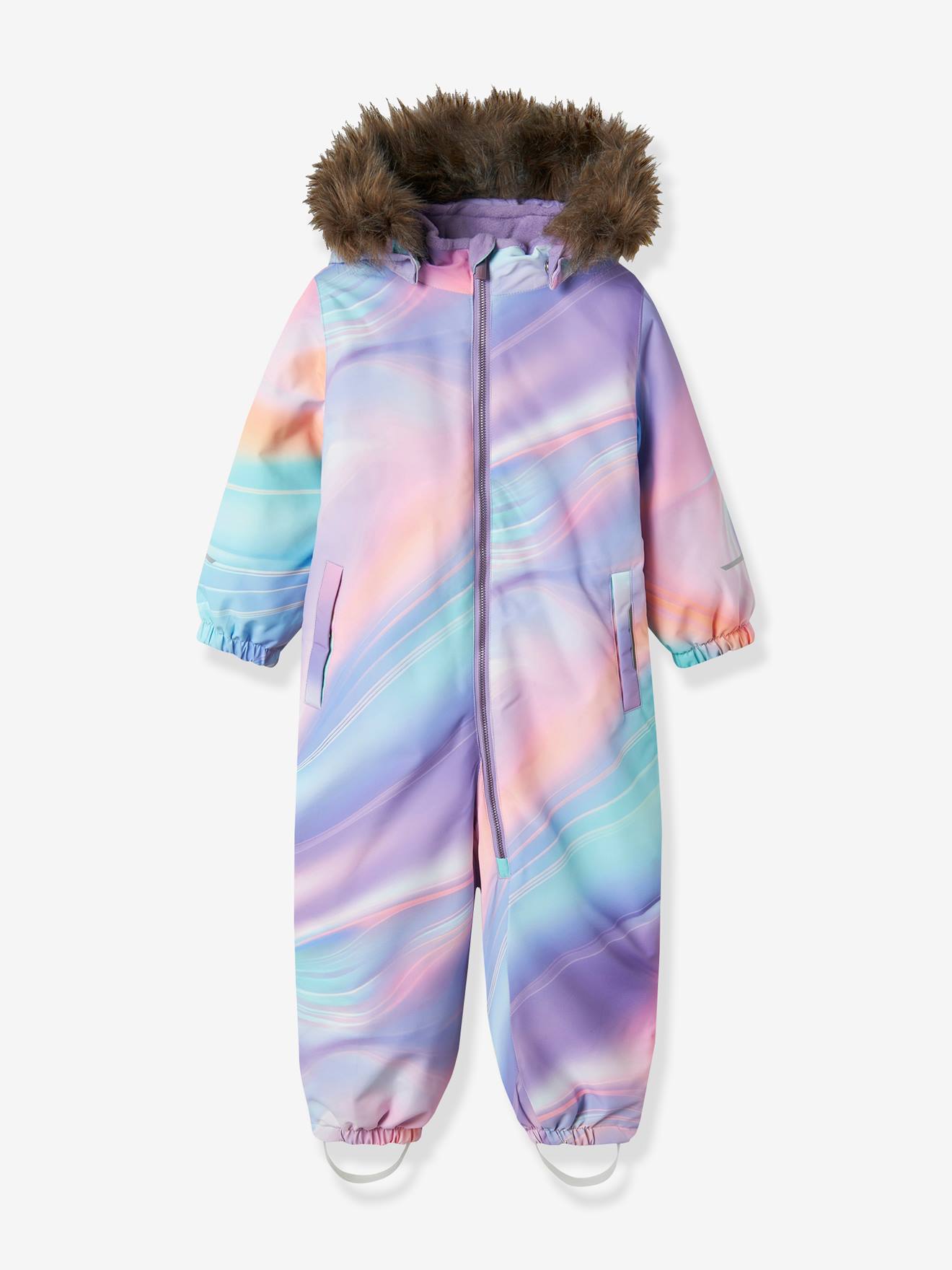 Met fleece gevoerde sneeuw jumpsuit met all-over print voor meisjes NAME IT meerkleurig
