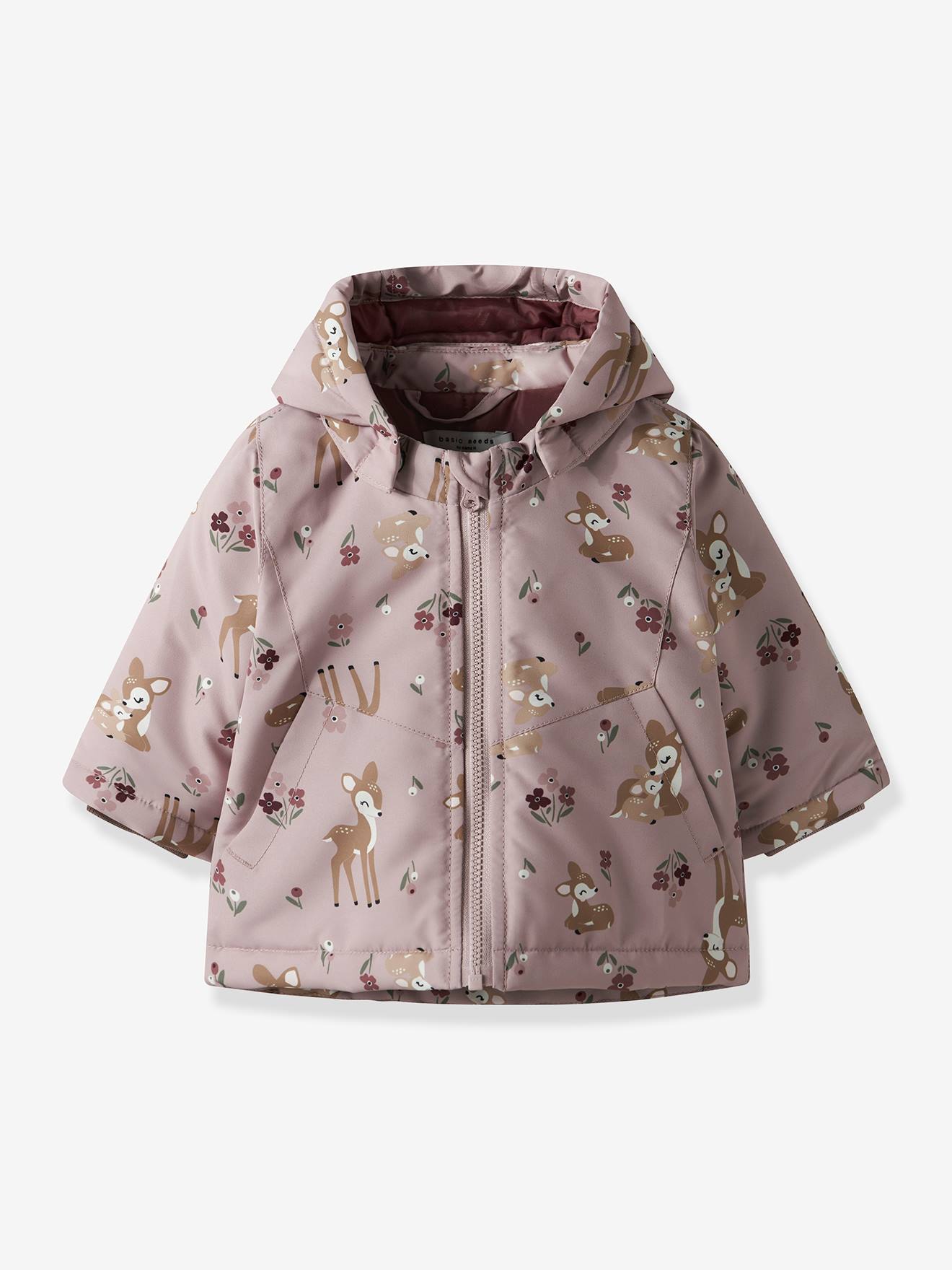 Gewatteerde jas met capuchon voor meisjes NAME IT paars