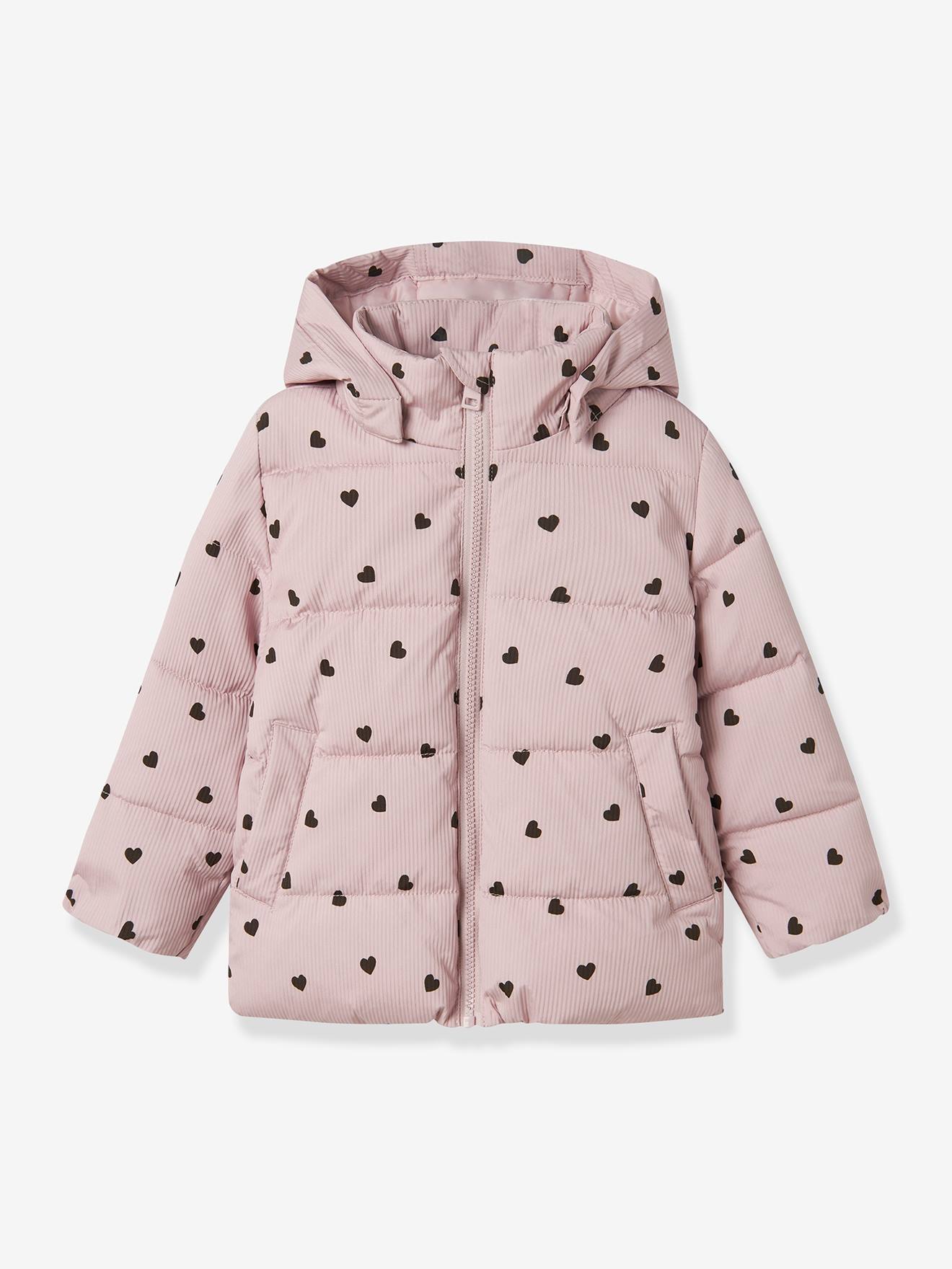 Gewatteerd donsjack met capuchon voor meisjes NAME IT paars