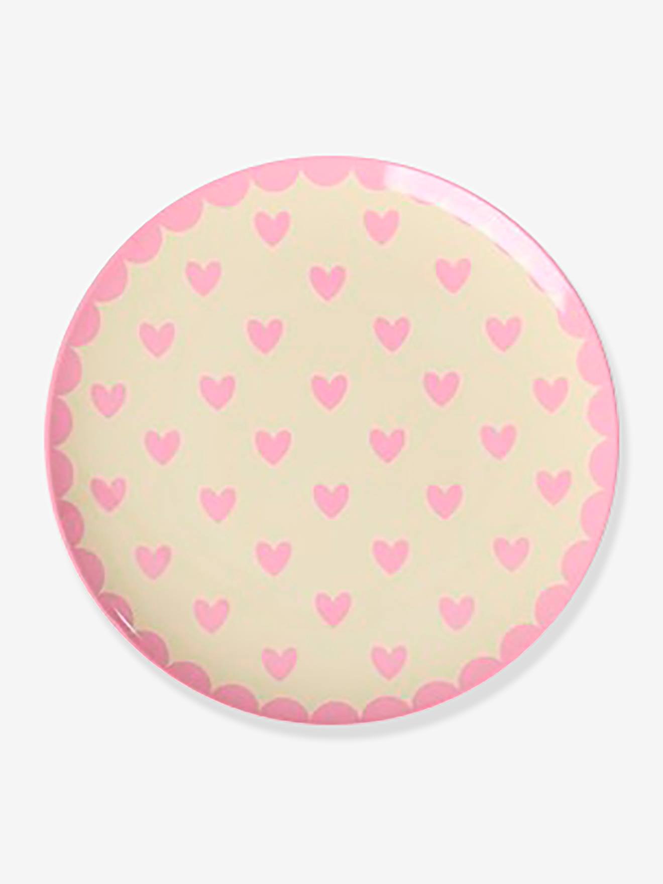 Dessertbord FAVORITE HEARTS kind klein model RICE Red Kiss rozen