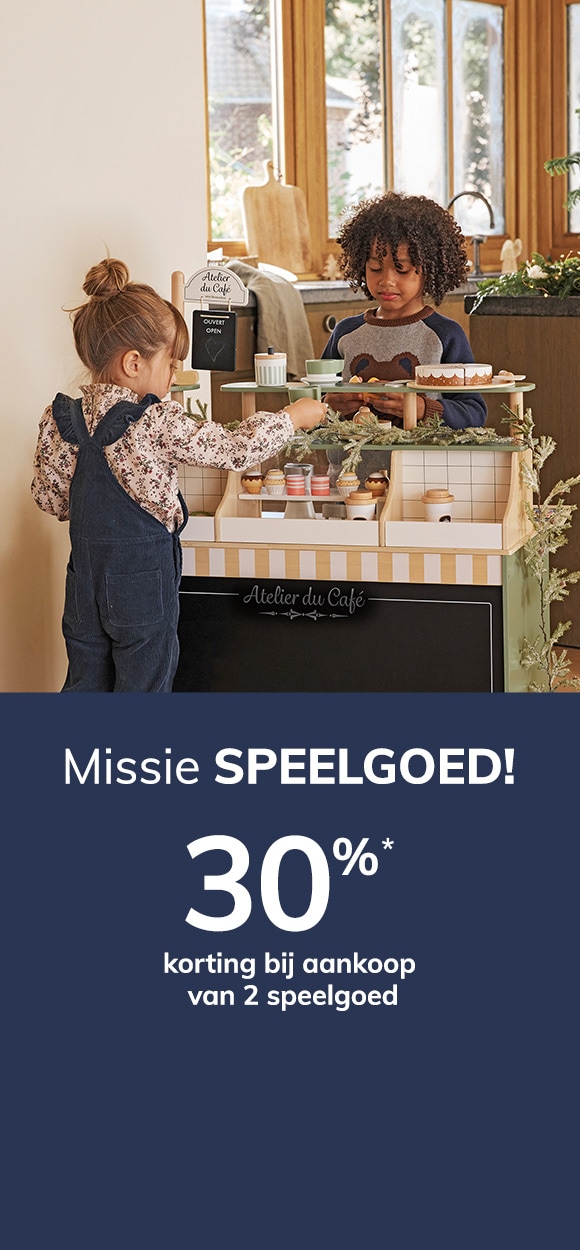 Missie SPEELGOED: 30% korting bij aankoop van 2 speelgoed*