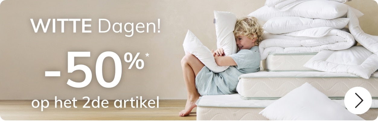 Witte Dagen! -50% op het 2de artikel*